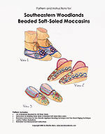 Pattern & Instructions for Southeastern Woodlands Beaded Soft-Soled Moccasins